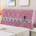 Bedside All-Inclusive Anti-Collision Quilted Thick Fabric Protective Cover, Size: 60x200cm(Eight Petals Pink)