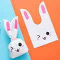 1bag Cartoon Rabbit Ears Gift Packaging Bags Candy Baking Snowflake Cookies Bags, Size: 10x17cm(Squinting Rabbit)
