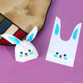 1bag Cartoon Rabbit Ears Gift Packaging Bags Candy Baking Snowflake Cookies Bags, Size: 10x17cm(Blue Black Mouth)
