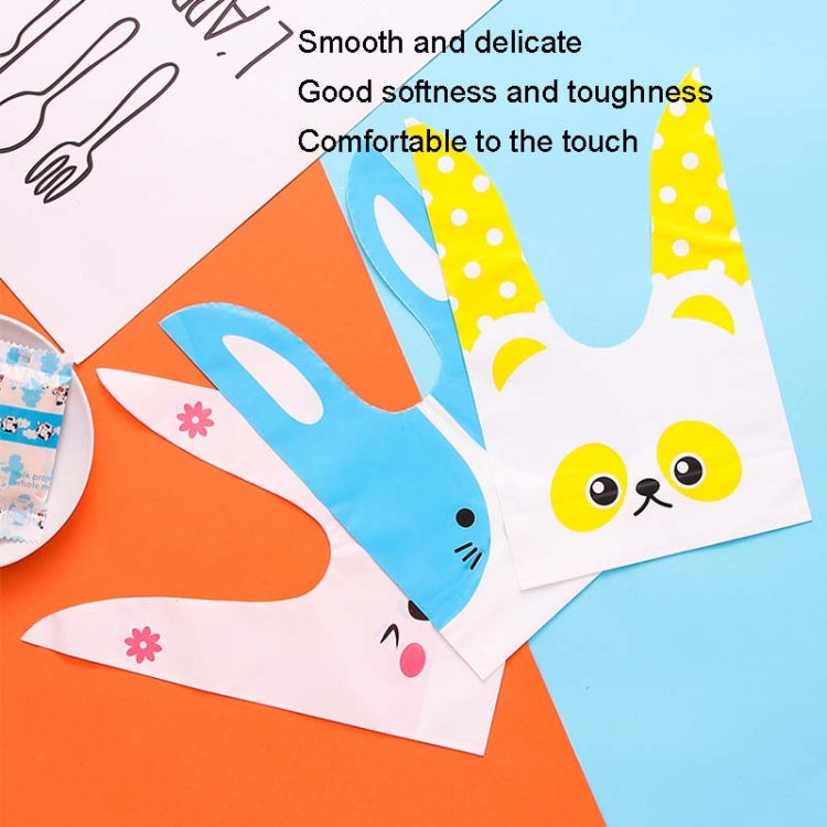 1bag Cartoon Rabbit Ears Gift Packaging Bags Candy Baking Snowflake Cookies Bags, Size: 10x17cm(Pink Black Mouth)