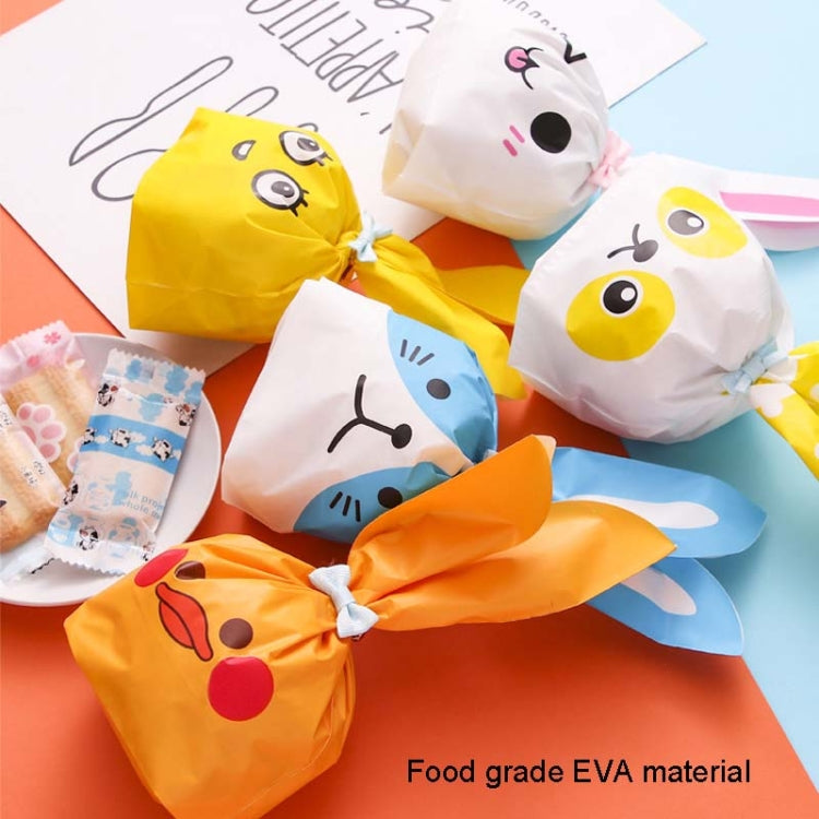 1bag Cartoon Rabbit Ears Gift Packaging Bags Candy Baking Snowflake Cookies Bags, Size: 10x17cm(Little Yellow Duck)