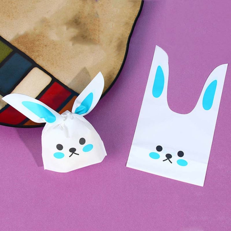 1bag Cartoon Rabbit Ears Gift Packaging Bags Candy Baking Snowflake Cookies Bags, Size: 13x23cm(Blue Black Mouth)