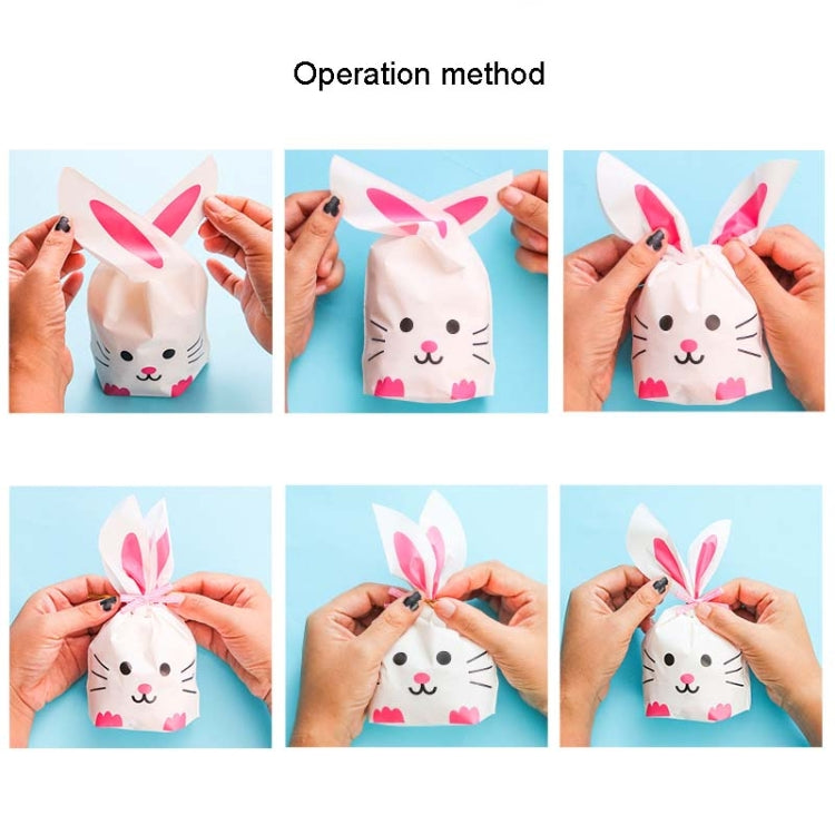 1bag Cartoon Rabbit Ears Gift Packaging Bags Candy Baking Snowflake Cookies Bags, Size: 13x23cm(Bucktooth Rabbit)