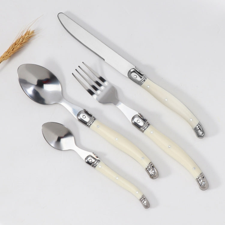 Stainless Steel Knife Fork Spoon Set Plastic Handle Western Tableware, Specification: 6 Forks