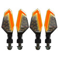 MK-236 4pcs 22LED Motorcycle V Line Two Color Turning Light Signal Angle Light(Yellow Red)