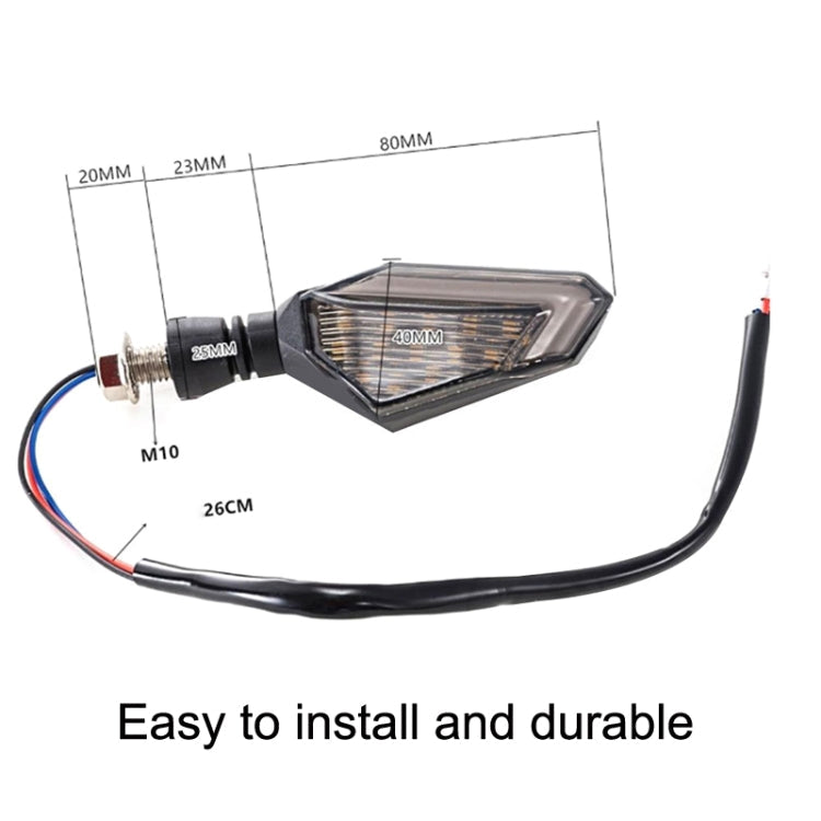 MK-236 4pcs 22LED Motorcycle V Line Two Color Turning Light Signal Angle Light(Yellow White)