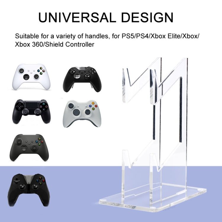For PS4/ PS5/PS3 Acrylic Double Layer Game Handle Storage Bracket (Transparent)