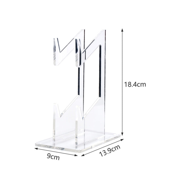 For PS4/ PS5/PS3 Acrylic Double Layer Game Handle Storage Bracket (Transparent)