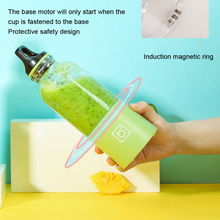 Bingo Mini Portable Juicer Home 6 Knife Head Charging Electric Juice Cup(Macaron Blue)