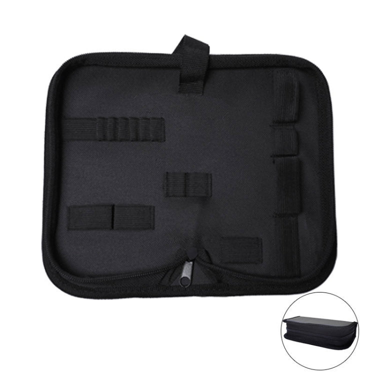 Zipper Storage Package Portable Multi-Function Tool Storage Bag, Style: F Leather+Canvas