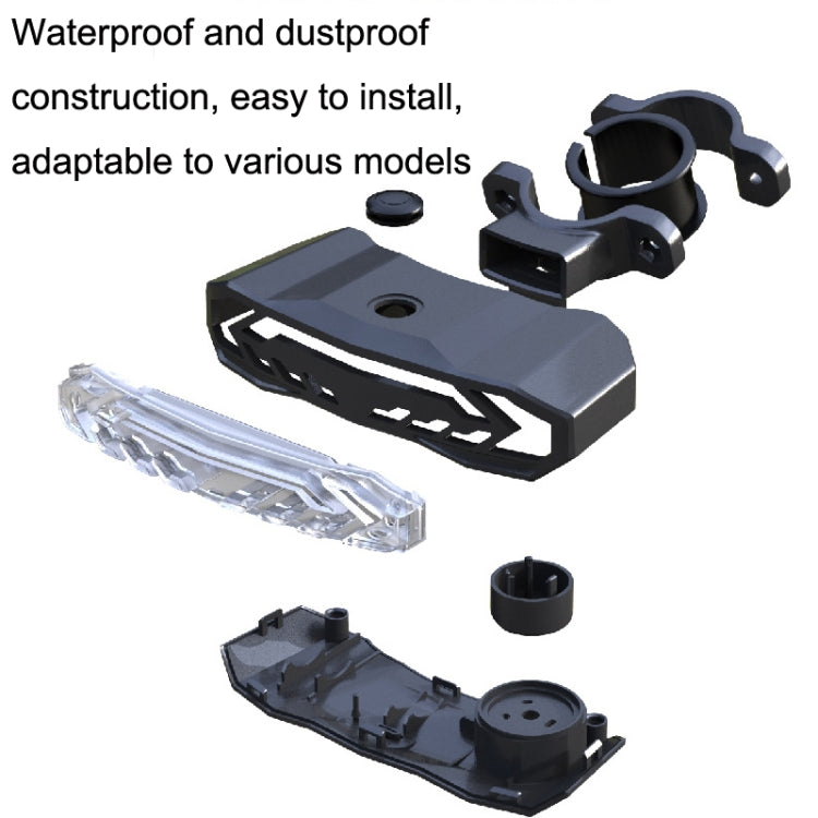 SF31 Bicycle Smart Brake Taillight USB Alerter Night Ride Ride Mountain Vehicle Turn LED Taillights(Black)