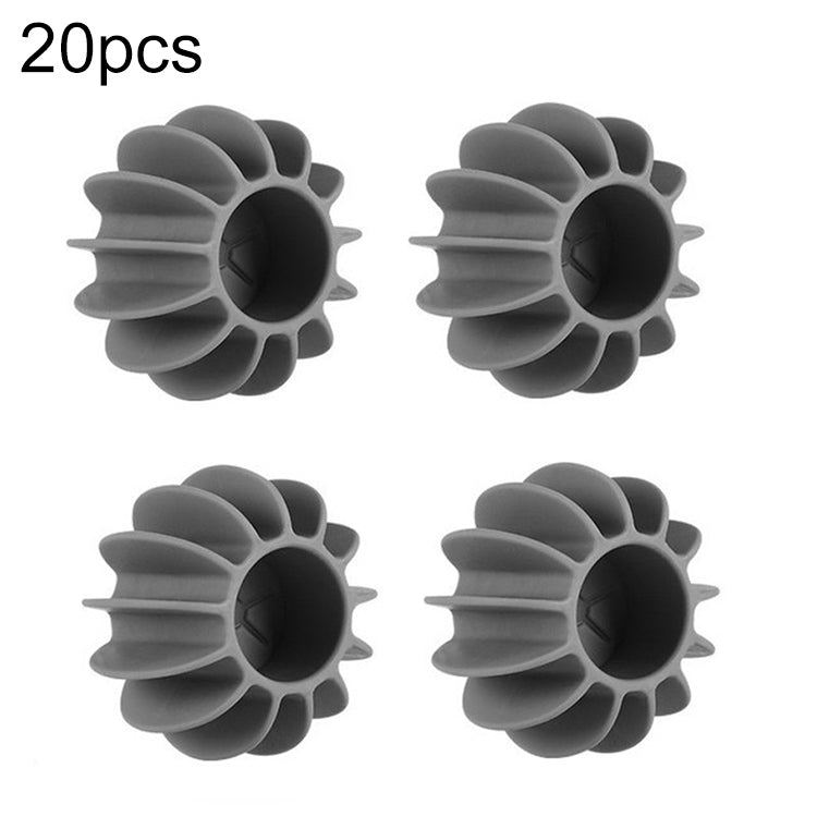 20pcs Laundry Ball Stain Removal Anti-tangle Cleaning Ball For Washing Machine(Gray)