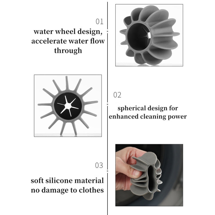 20pcs Laundry Ball Stain Removal Anti-tangle Cleaning Ball For Washing Machine(Gray)