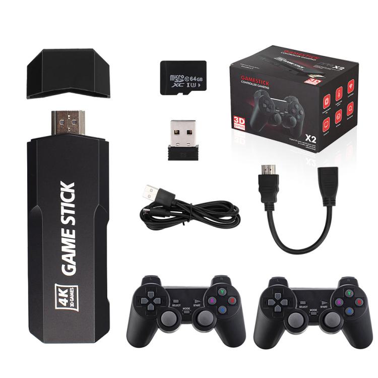 GD10 2.4G Wireless 4K HD TV Game Console PSP Game Box 64G Built-in 30,000 Games