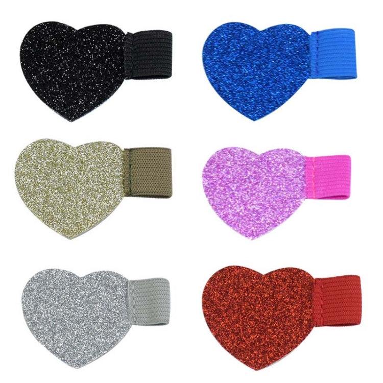 2pcs Mini Self-Adhesive Love Pen Holder PU Pen Clip Elastic Band Pen Insert(Blue)