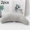 2pcs Children Neck Headrest Comfortable Shoulder Cover Car Neck Guard Pillow(Gray Strip)