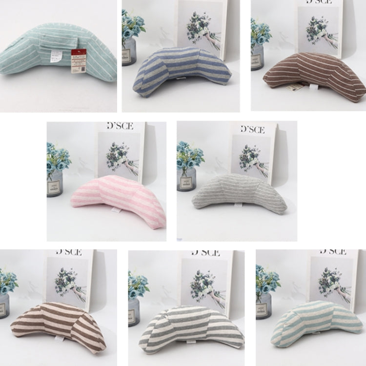 2pcs Children Neck Headrest Comfortable Shoulder Cover Car Neck Guard Pillow(Blue Gray Strip)