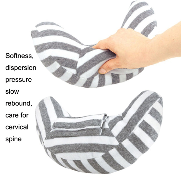 2pcs Children Neck Headrest Comfortable Shoulder Cover Car Neck Guard Pillow(Gray Stripe)