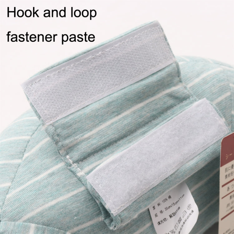 2pcs Children Neck Headrest Comfortable Shoulder Cover Car Neck Guard Pillow(Blue Gray Strip)
