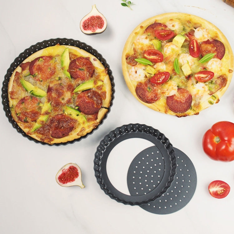 BM1075 Perforated Pizza Pan Kitchen Carbon Steel Non-stick Fruit Pie Mould Bakeware, Specification: 5 inches