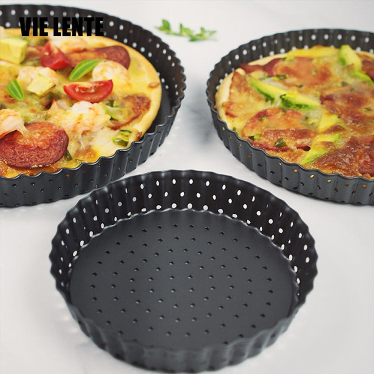 BM1075 Perforated Pizza Pan Kitchen Carbon Steel Non-stick Fruit Pie Mould Bakeware, Specification: 8 inches