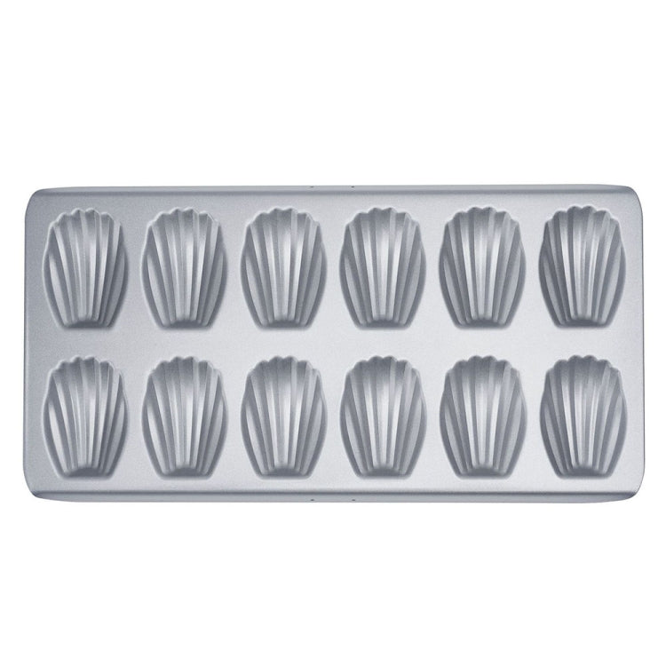 BM1067 Shell Shaped Non-stick Cake Mold Kitchen Biscuit Pan Baking Mold, Specification: Silver Thicken