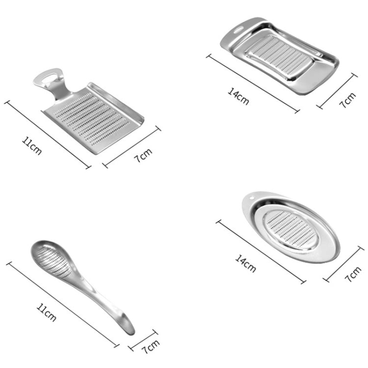 KS1001 Thicken Stainless Steel Ginger Garlic Vegetable Puree Grinder, Specification: Spoon