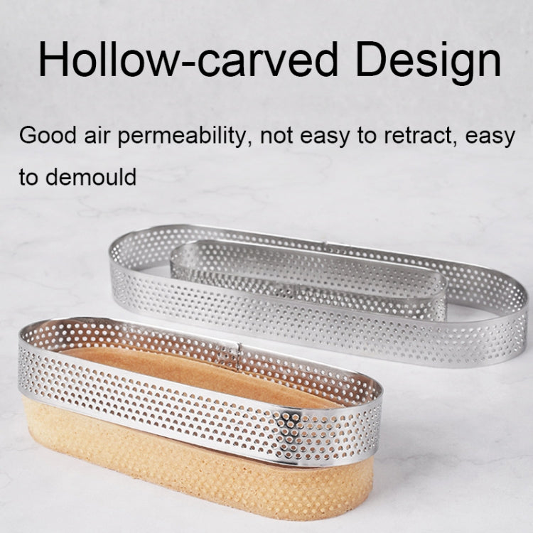 BN1006 Stainless Steel Mousse Circle Thickened Perforated Cake Mold DIY Baking Tools, Specification: Square 2.9 inches