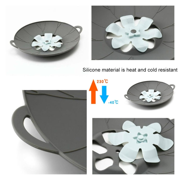 Silicone Flower Spill-proof Pot Lid Rotatable Pot Lid Kitchen Gadget, Size: 23cm Small Yellow