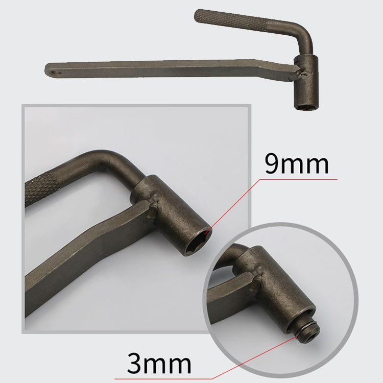 Valve Gongs / Valve Screw Spanner / Motorbike Valve Screw Adjustment Tool(9mm hexagonal / 3mm Square Hole)