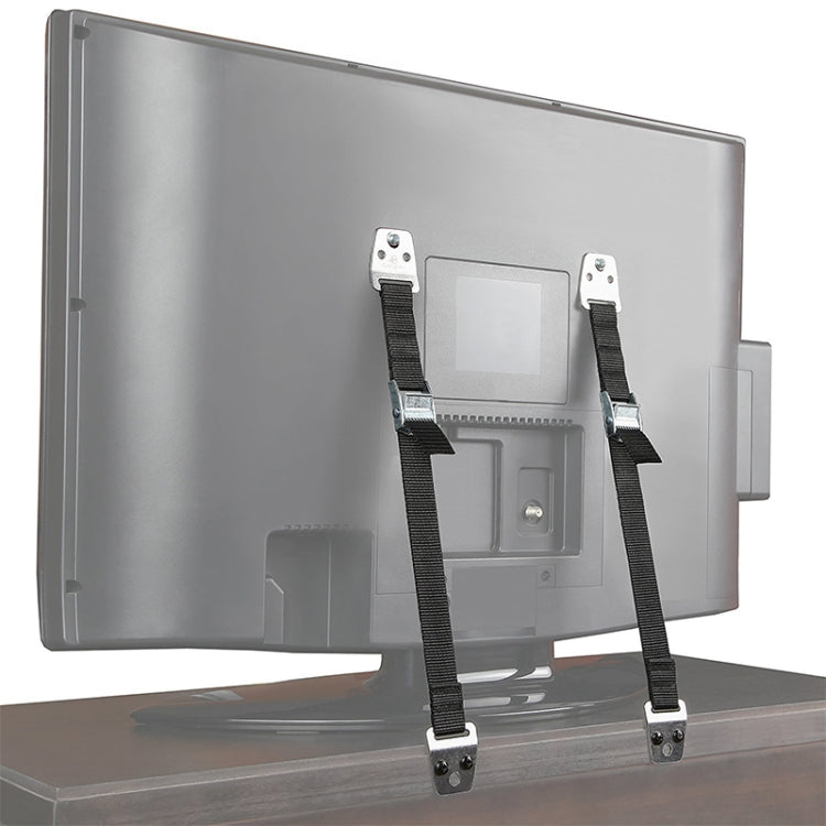 2pcs TV And Furniture Anti Tip Straps Baby Safety Lock Protection 2.5x80cm(Black)