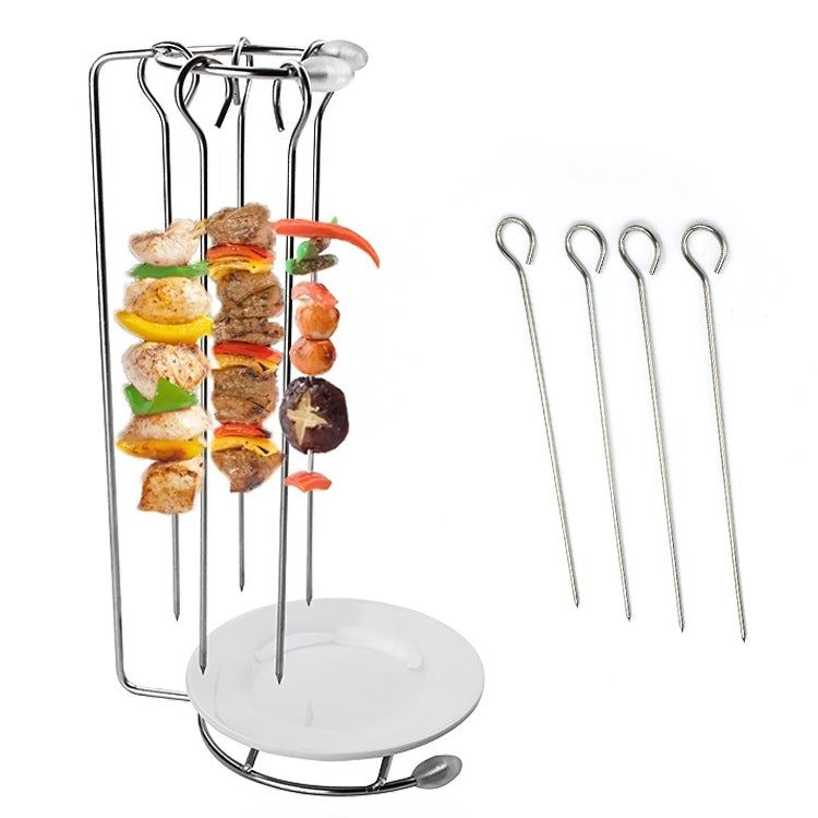 Stainless Steel Kebab Barbecue Hanging Rack Thick Skewers String Incense Stand With 4 Stitches