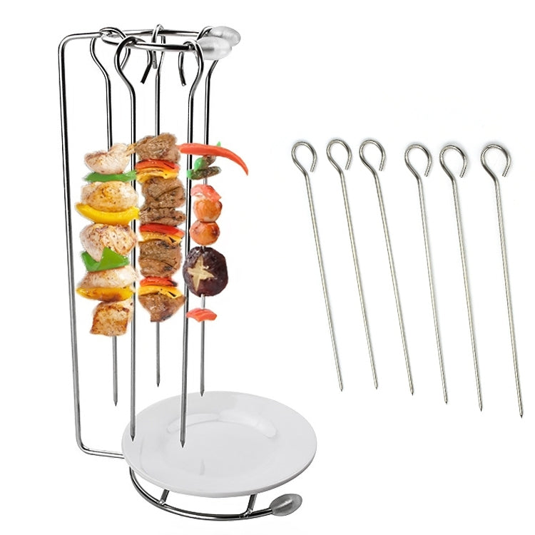 Stainless Steel Kebab Barbecue Hanging Rack Thick Skewers String Incense Stand With 6 Stitches