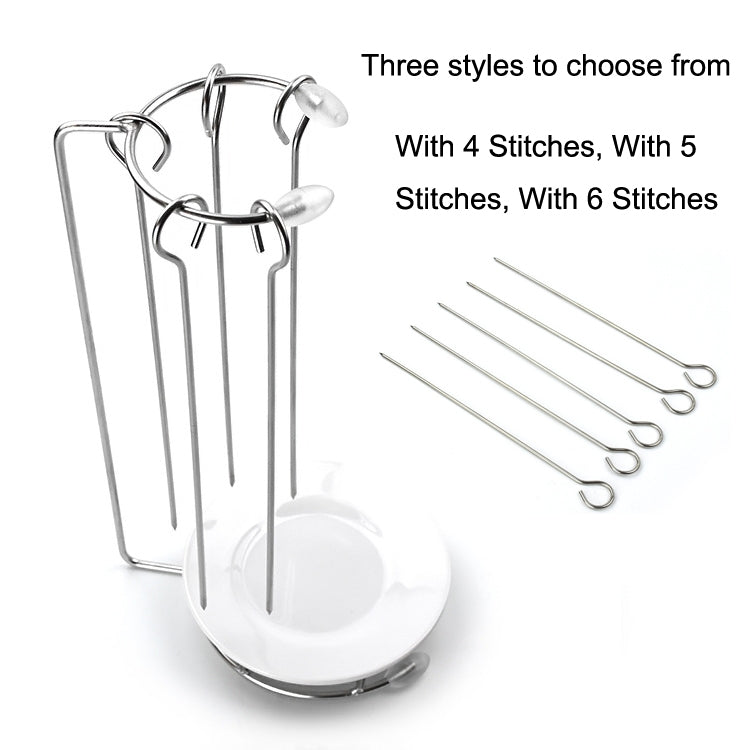 Stainless Steel Kebab Barbecue Hanging Rack Thick Skewers String Incense Stand With 6 Stitches