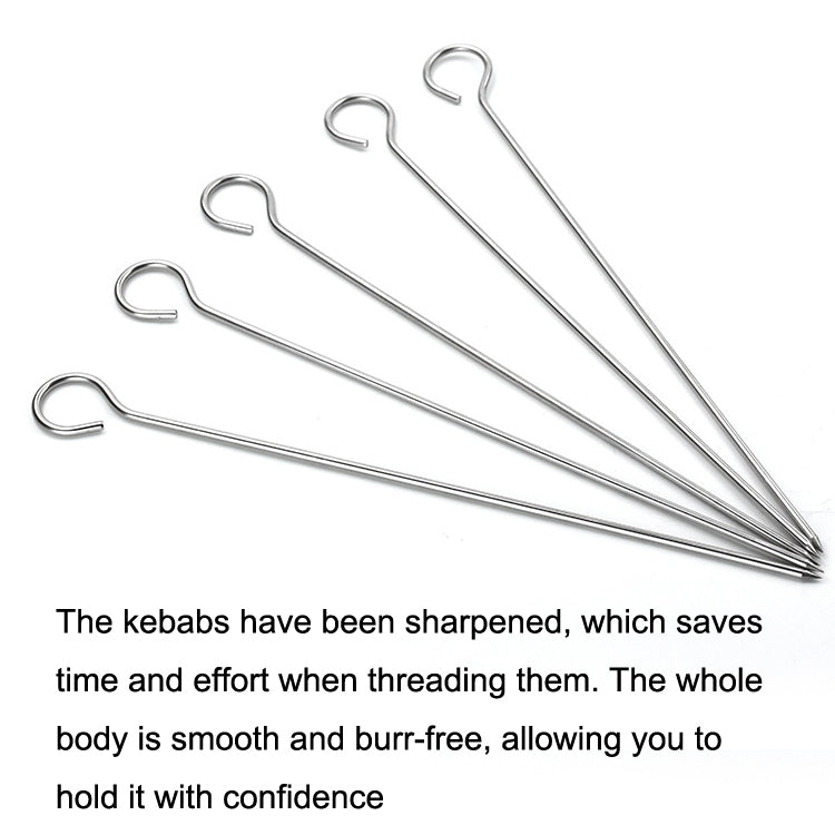 Stainless Steel Kebab Barbecue Hanging Rack Thick Skewers String Incense Stand With 6 Stitches