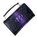 Multi-functional Chain Lady Cross-body Wrist Bag(Crocodile Head Purple)