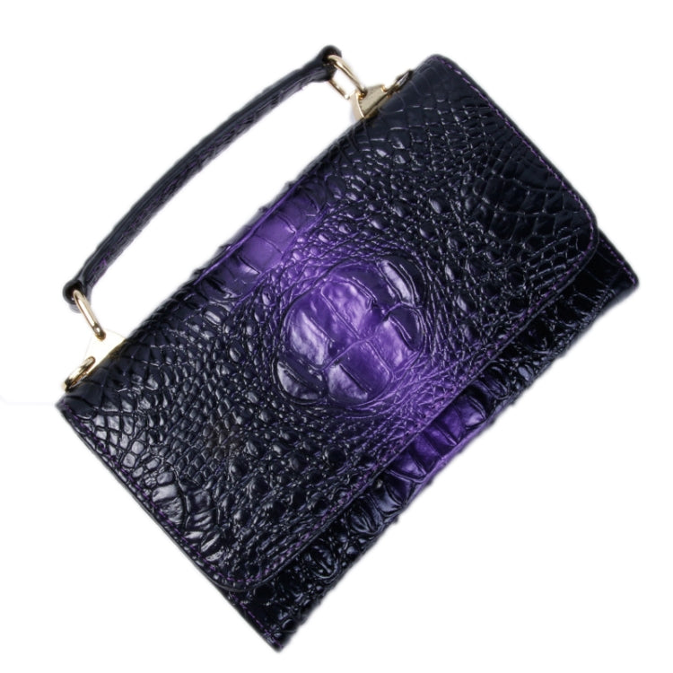 Multi-functional Chain Lady Cross-body Wrist Bag(Crocodile Head Purple)