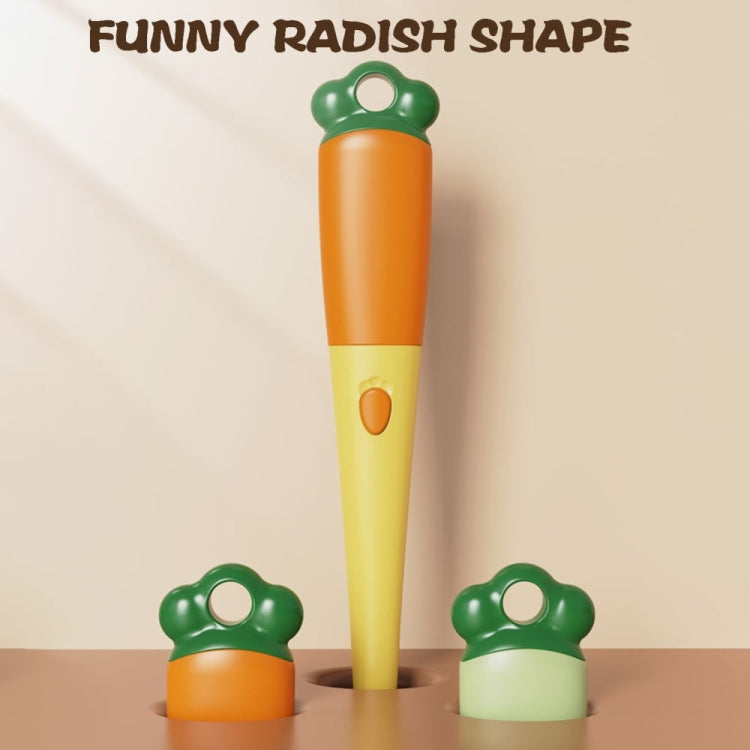 Long Handle Household Multifunctional Cup Washing Brush Carrot Shape 3 In 1 Cleaning Brush(Green)