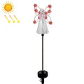 Solar Angel Garden Light Outdoor Decoration Patio Garden Ground Plug Light(Pink)