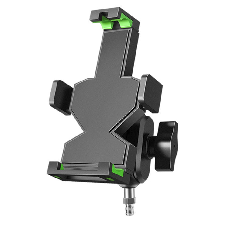 A04 Metal Motorcycle Mobile Phone Navigation Bracket Bicycle Frame Multifunctional Car Fixed Clamp(M10 Ball Header Installation Model)