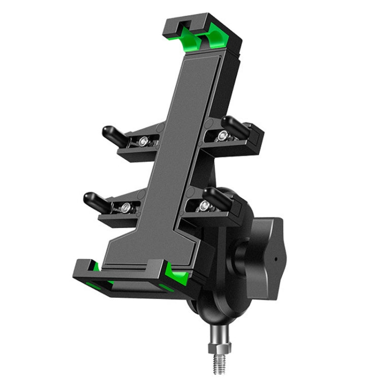 A02 Motorcycle Mobile Phone Navigation Bracket Car Riding Anti-shock Aluminum Alloy Rack(M8 Ball Header Installation Model)