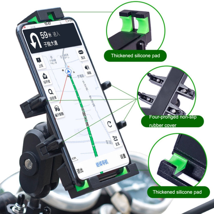 A02 Motorcycle Mobile Phone Navigation Bracket Car Riding Anti-shock Aluminum Alloy Rack(Car Handlebar Model)