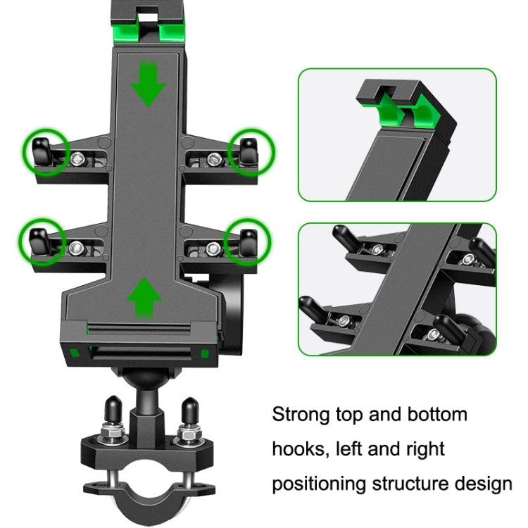 A02 Motorcycle Mobile Phone Navigation Bracket Car Riding Anti-shock Aluminum Alloy Rack(Car Handlebar Model)