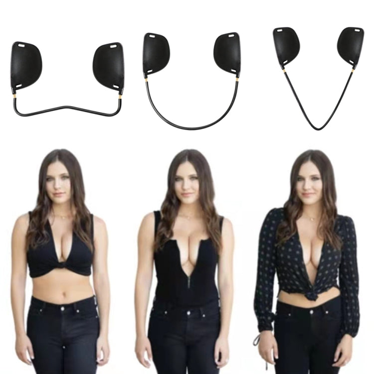 XD00001 Molding Silicone Nipple Sticker Adjustable Anti-sag Push-up Bra Kit(U-type Black)