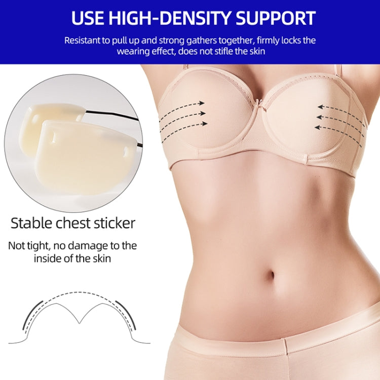 XD00001 Molding Silicone Nipple Sticker Adjustable Anti-sag Push-up Bra Kit(U-type Black)