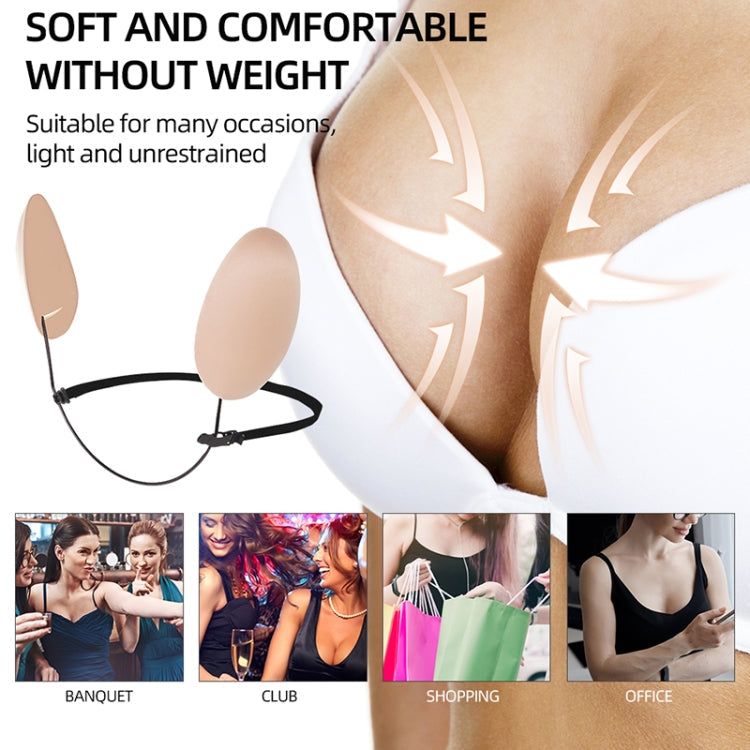 XD00001 Molding Silicone Nipple Sticker Adjustable Anti-sag Push-up Bra Kit(U-type Black)