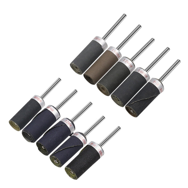 10pcs 3mm Handle Mirror Polishing Paper Stick, Mesh: 240