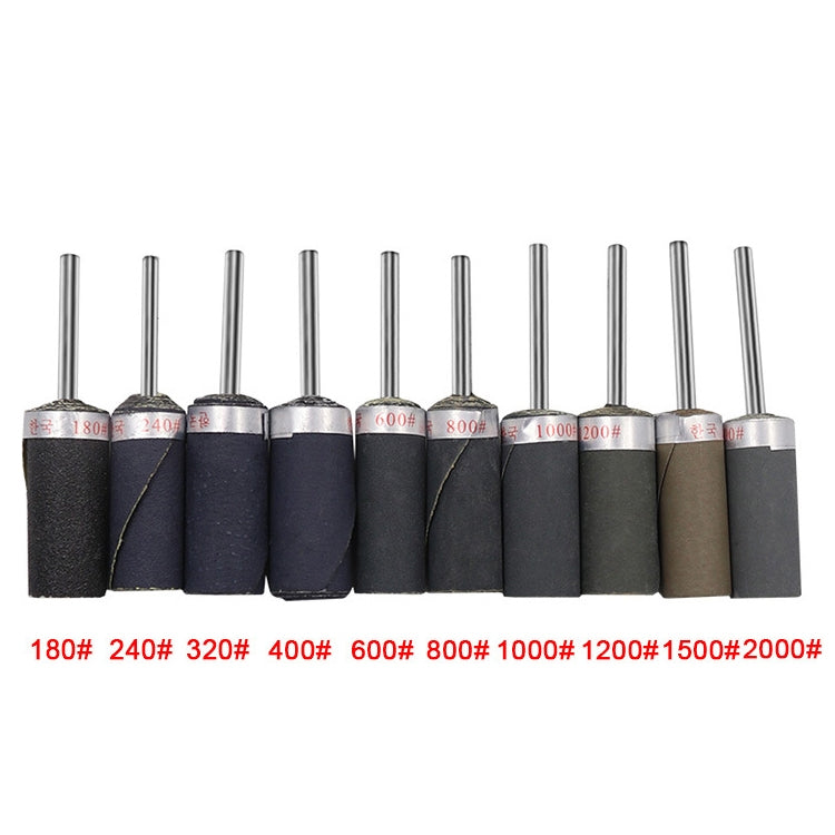 10pcs 3mm Handle Mirror Polishing Paper Stick, Mesh: 240