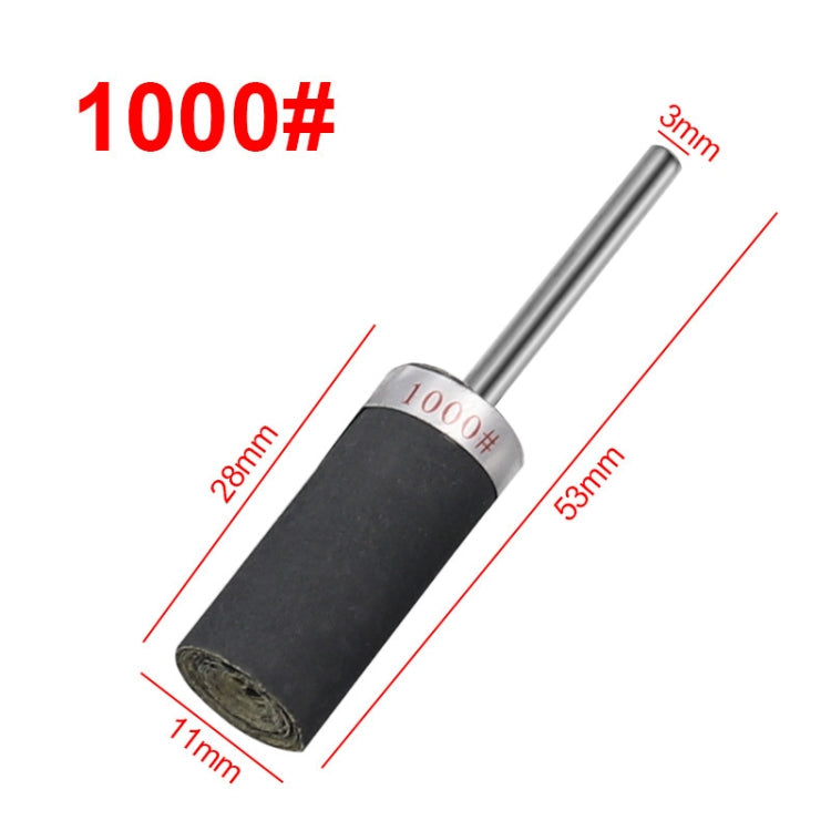 10pcs 3mm Handle Mirror Polishing Paper Stick, Mesh: 1000