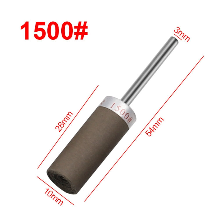 10pcs 3mm Handle Mirror Polishing Paper Stick, Mesh: 1500